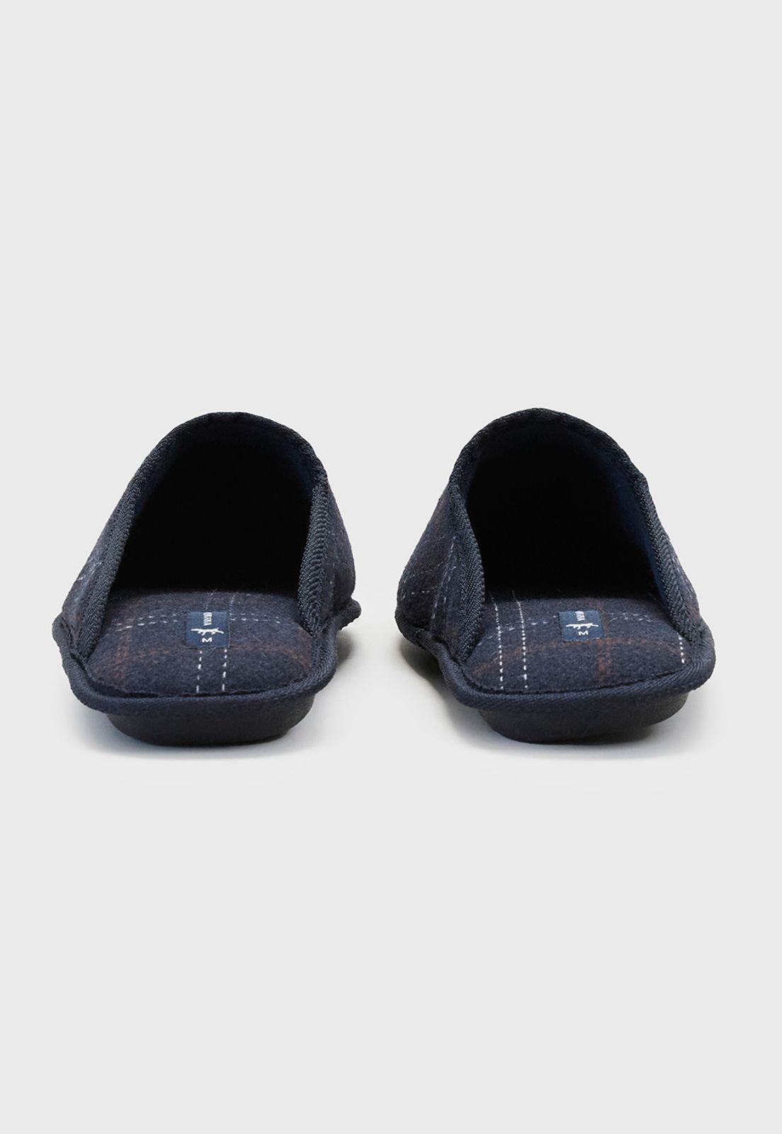 Pantuflas Hombre Básica Azul Corona-3