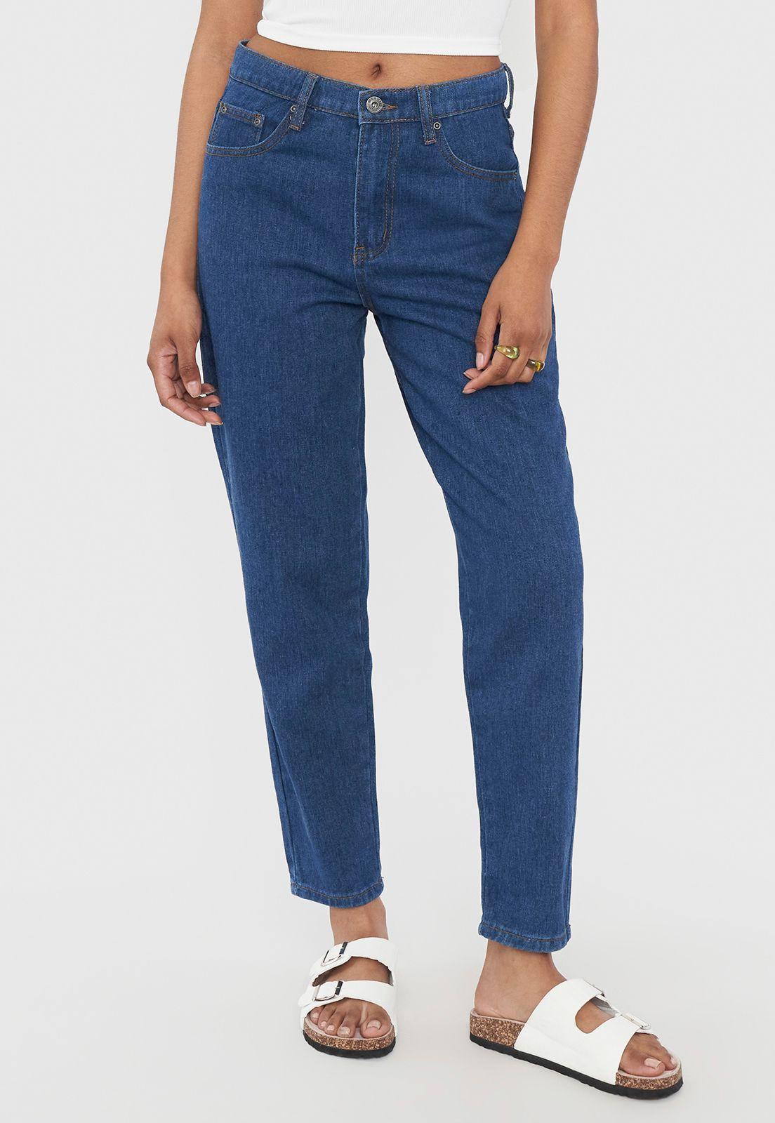 Jeans Mujer Mom II Azul Oscuro - Corona-0