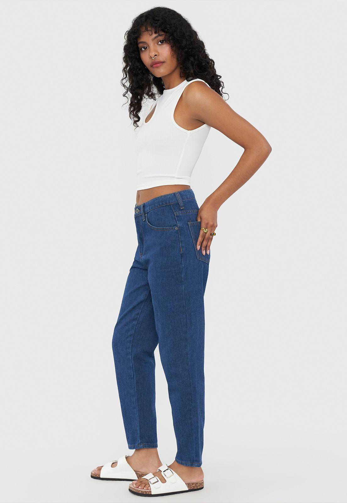 Jeans Mujer Mom II Azul Oscuro - Corona-1