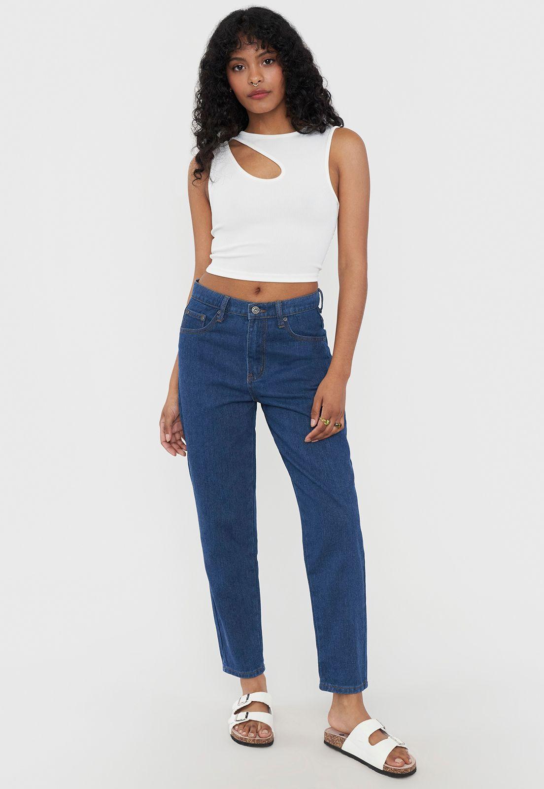 Jeans Mujer Mom II Azul Oscuro - Corona-2