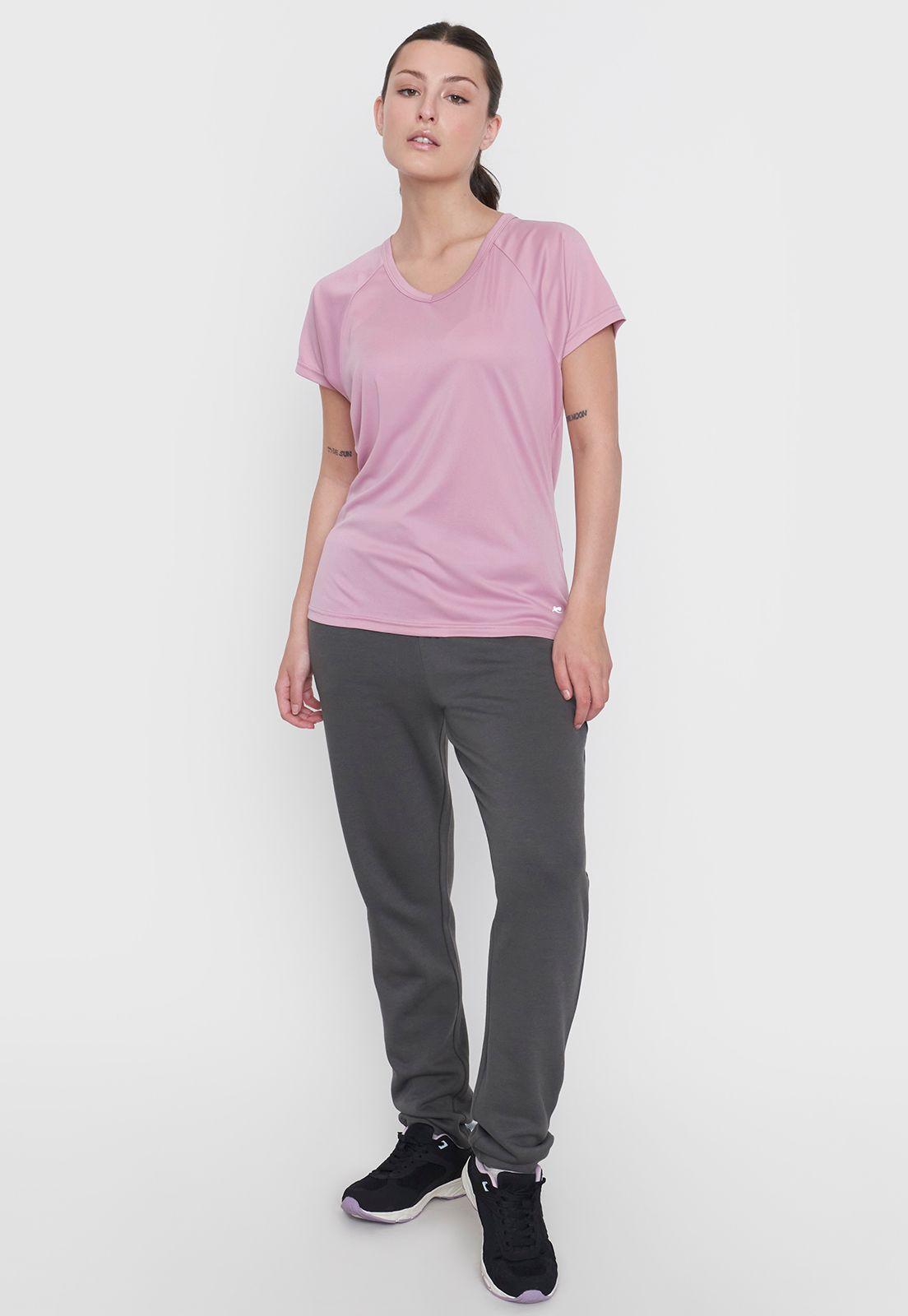 Polera Mujer Deportivo V-Neck Rosado Corona-3