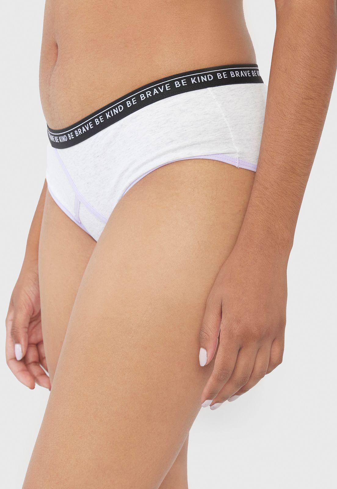 BoyShort Mujer Cotton Gris Melange Corona-2