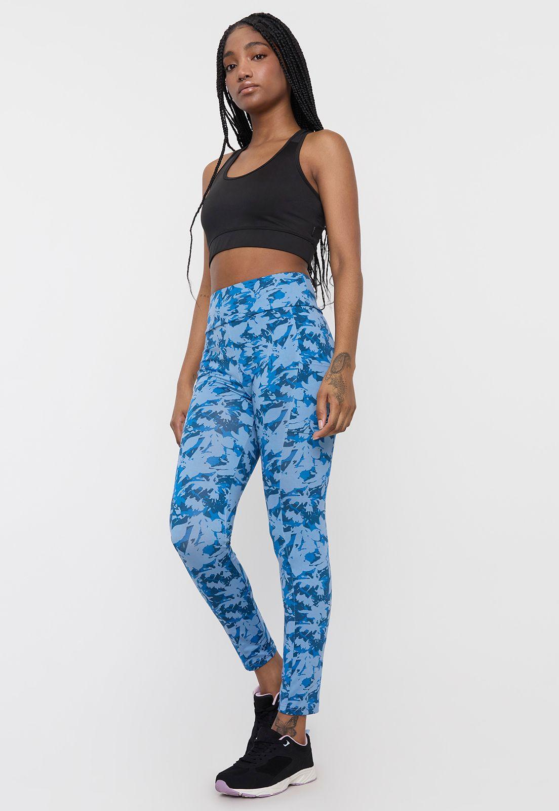 Calza Deportiva Mujer Skinny Full Print Azul Corona-3