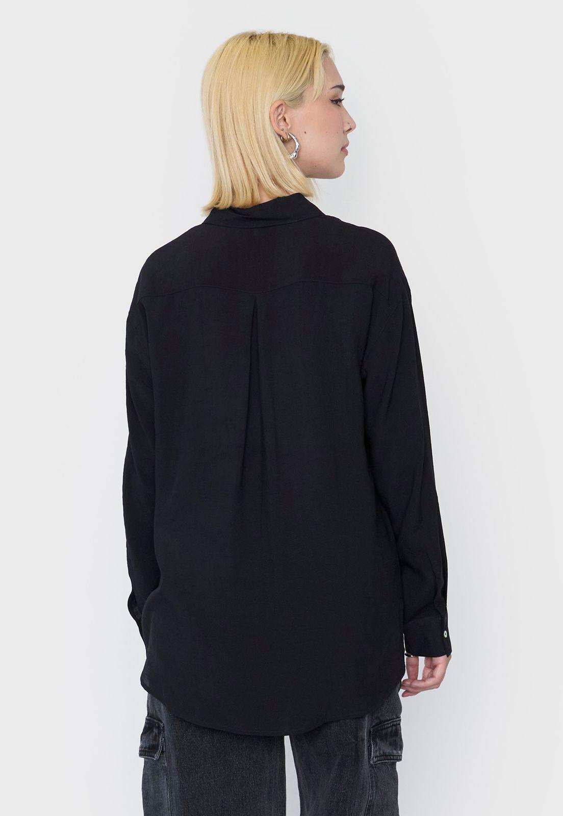 Blusa Mujer Camisera Negro Corona-1