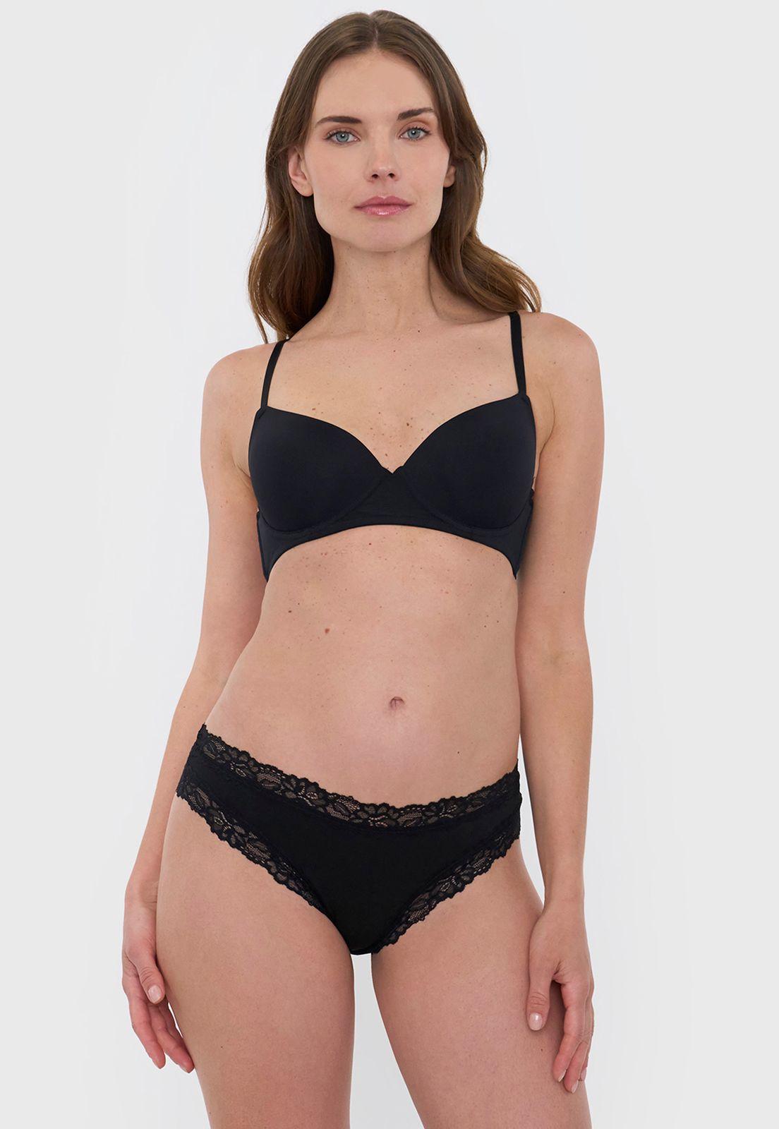 Calzón Mujer Bikini Color Negro Corona-0