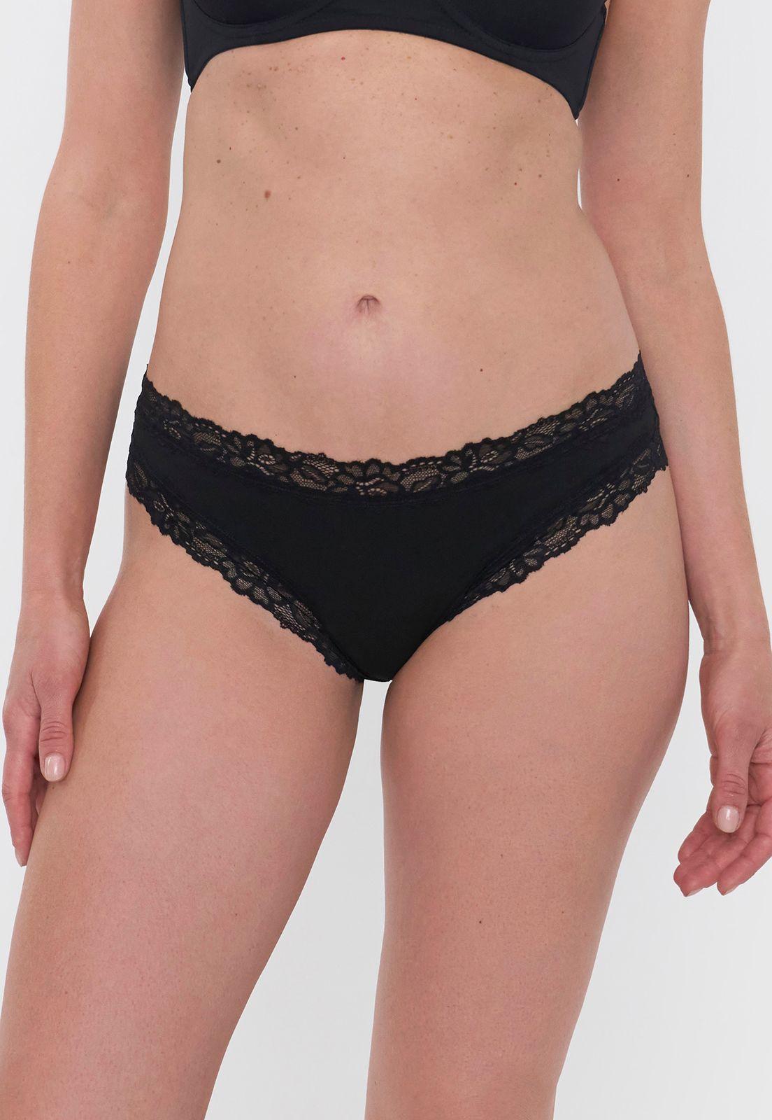 Calzón Mujer Bikini Color Negro Corona-1