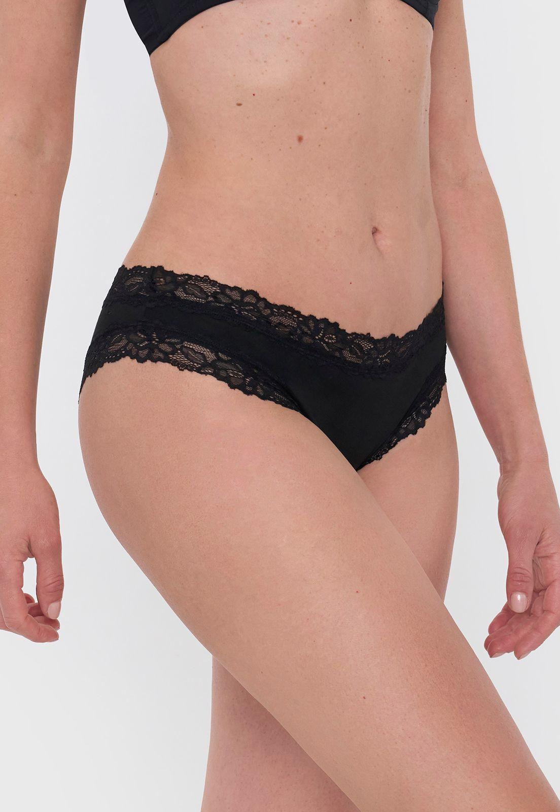 Calzón Mujer Bikini Color Negro Corona-3