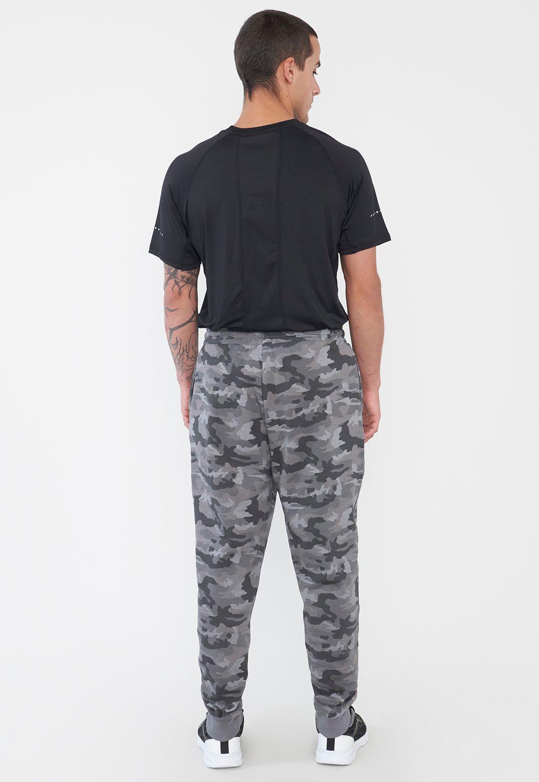 Buzo Hombre Deportivo Jogger Print Gris Corona-2