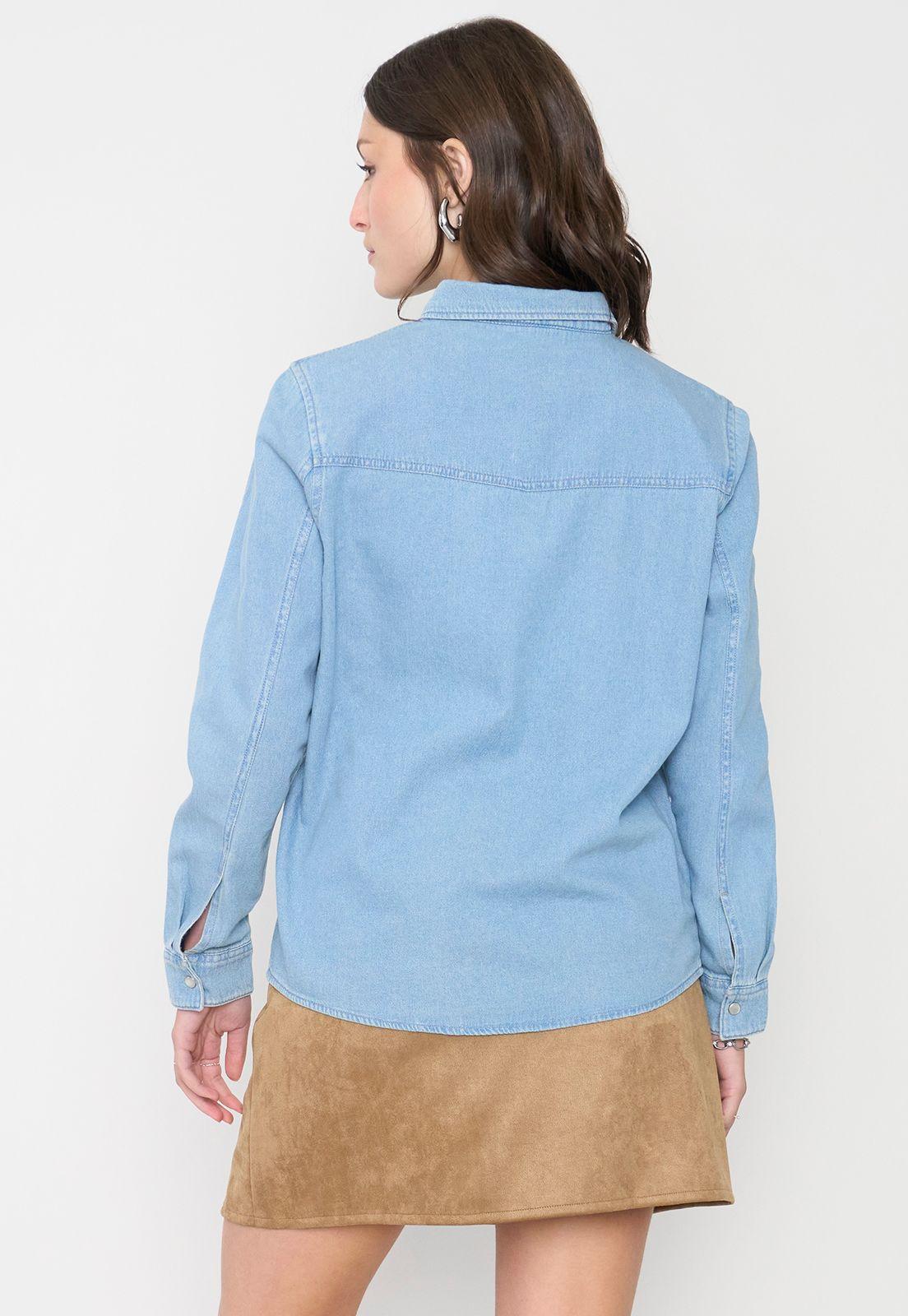 Blusa Mujer Azul Medio Denim Corona-1
