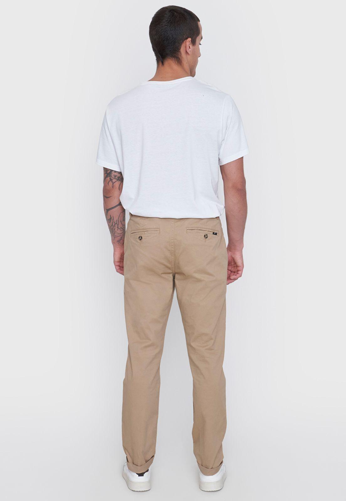 Pantalón Hombre Chino Liso Camel Corona-2