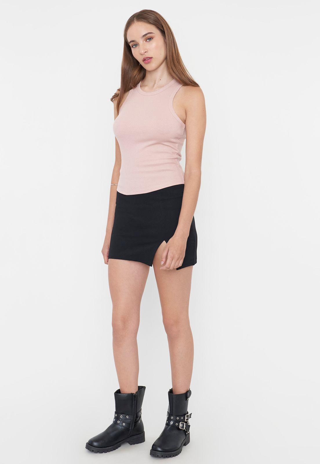 Polera Mujer Sin Mangas Desgaste Rosado Corona-3