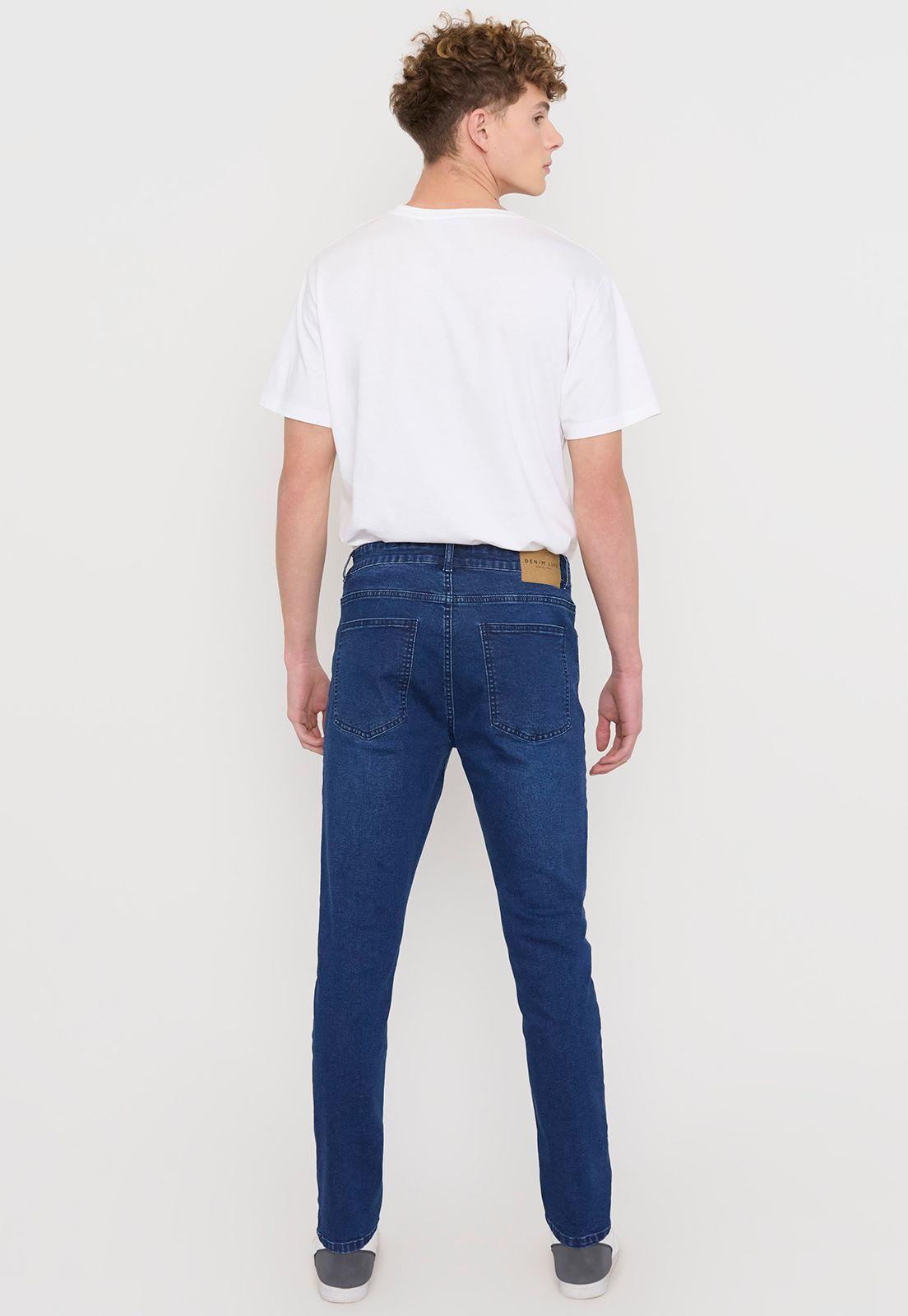 Jeans Hombre Skinny Fit Azul Oscuro Spandex Corona-2
