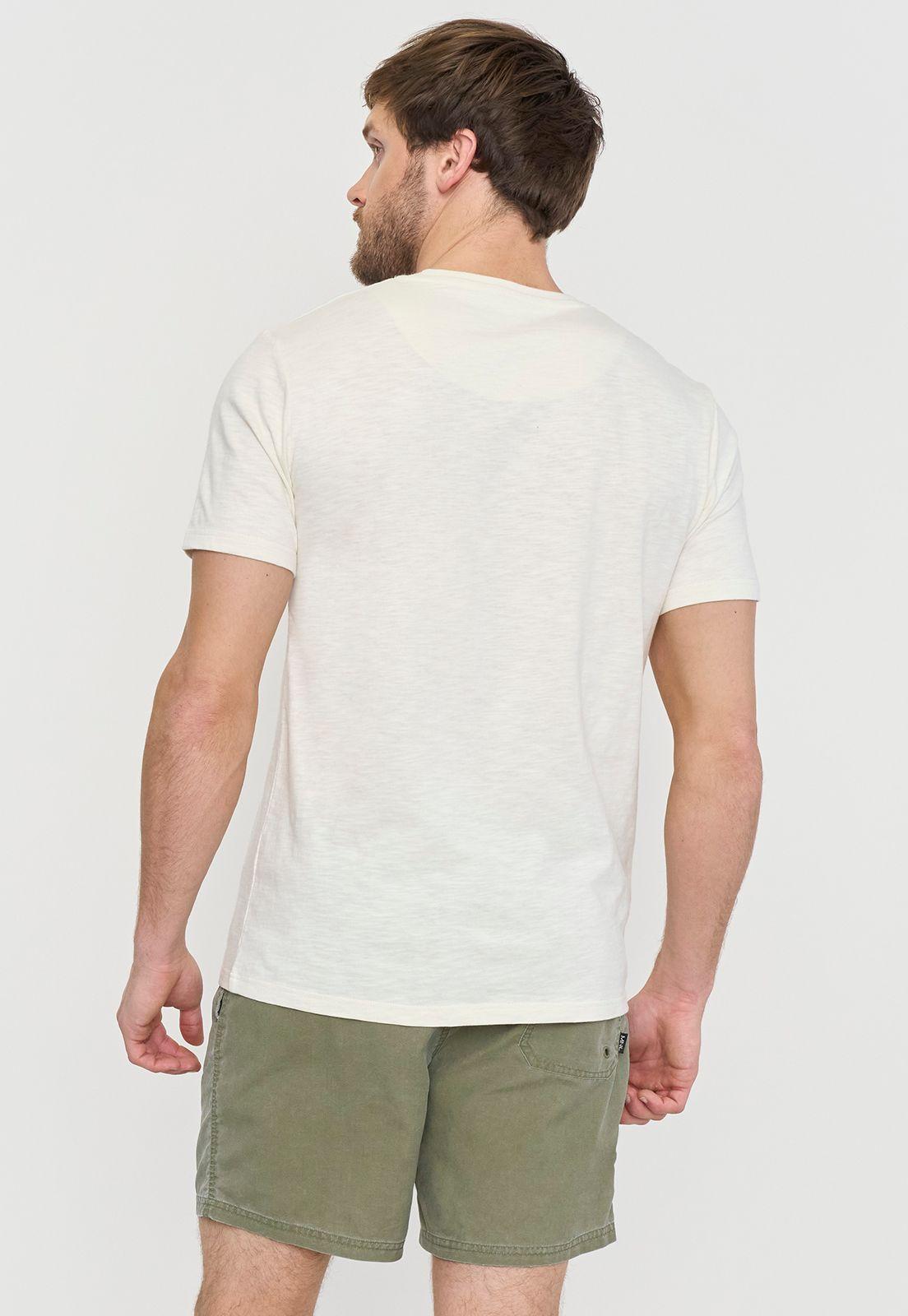 Polera Hombre Slub Pocket Ecru Corona-2