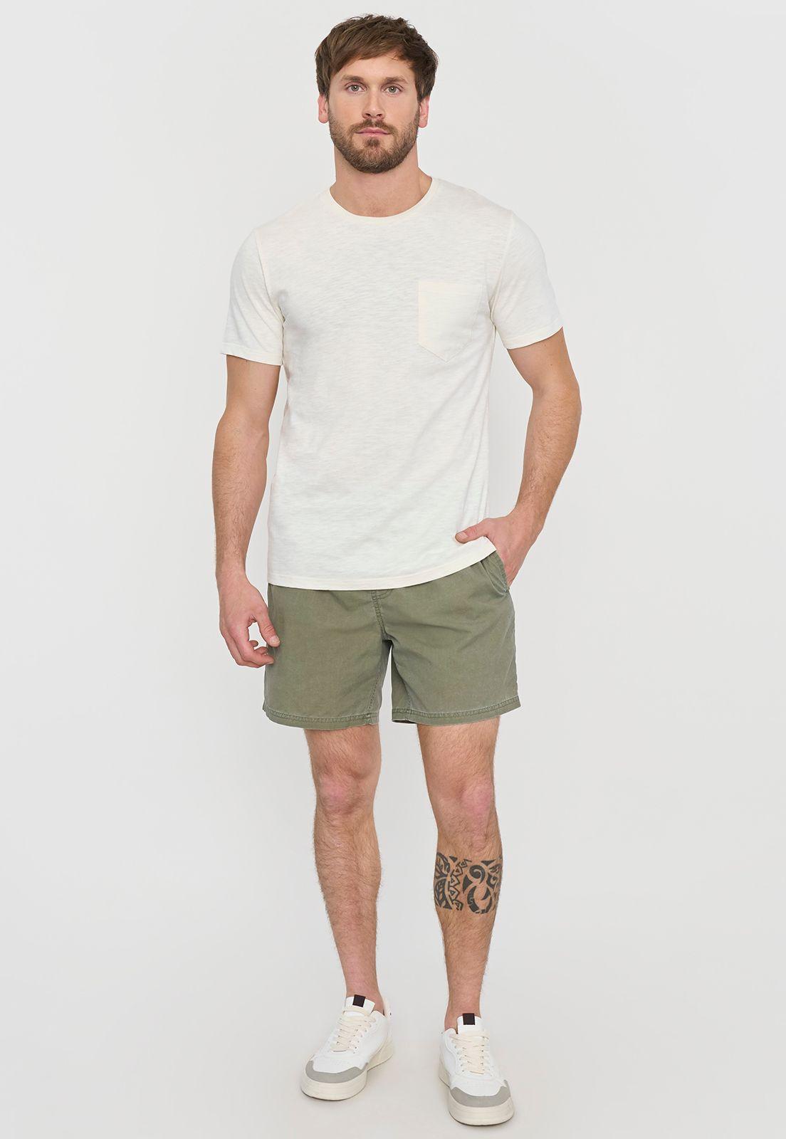 Polera Hombre Slub Pocket Ecru Corona-3