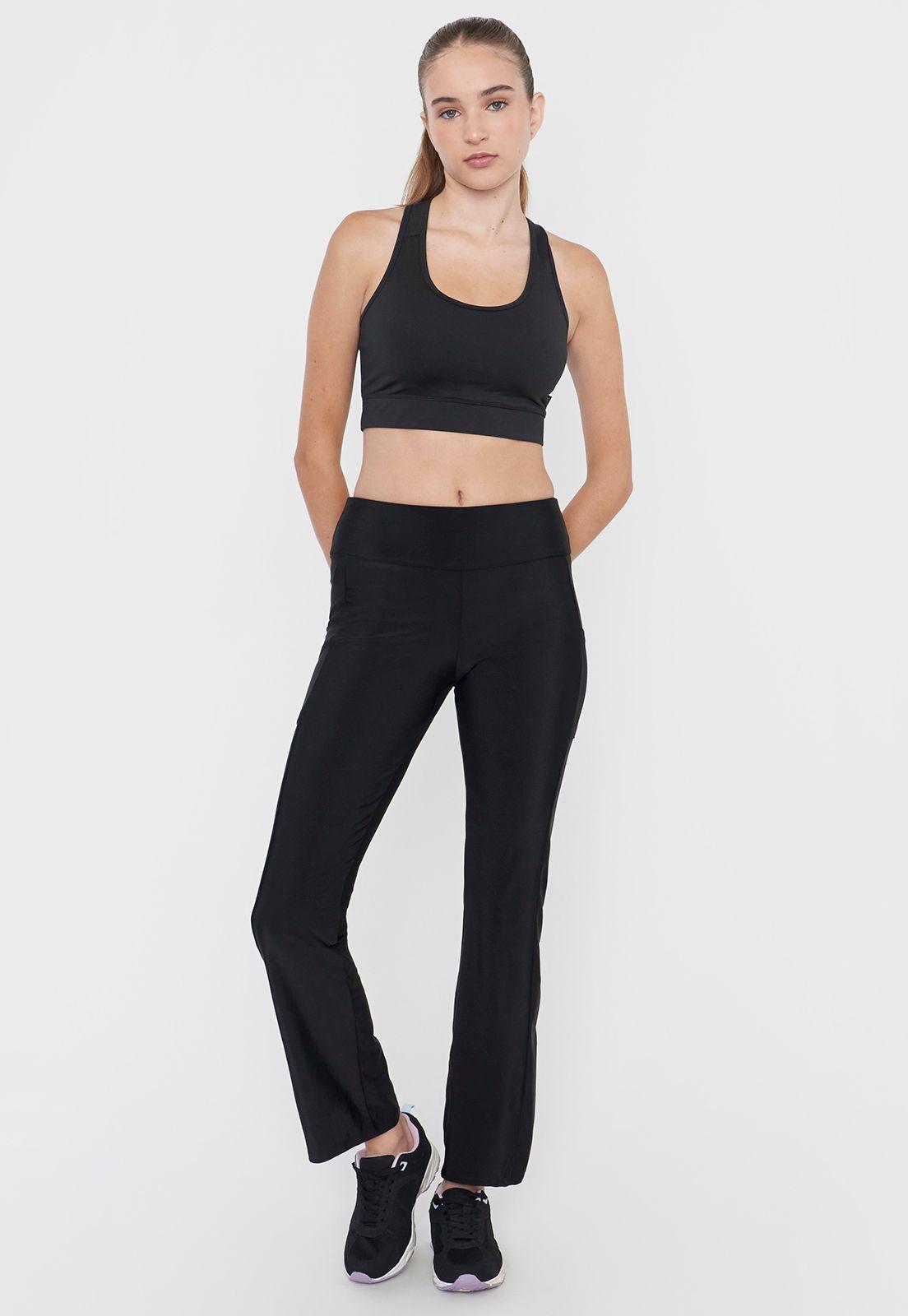 Calza Mujer Deportiva Recta Negro Corona-0