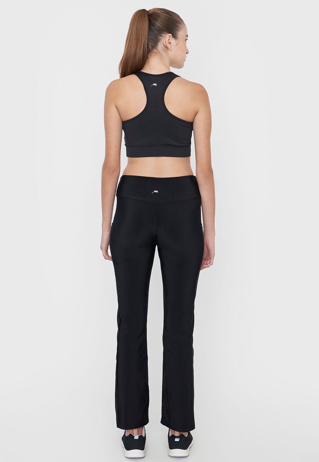 Calza Mujer Deportiva Recta Negro Corona-2