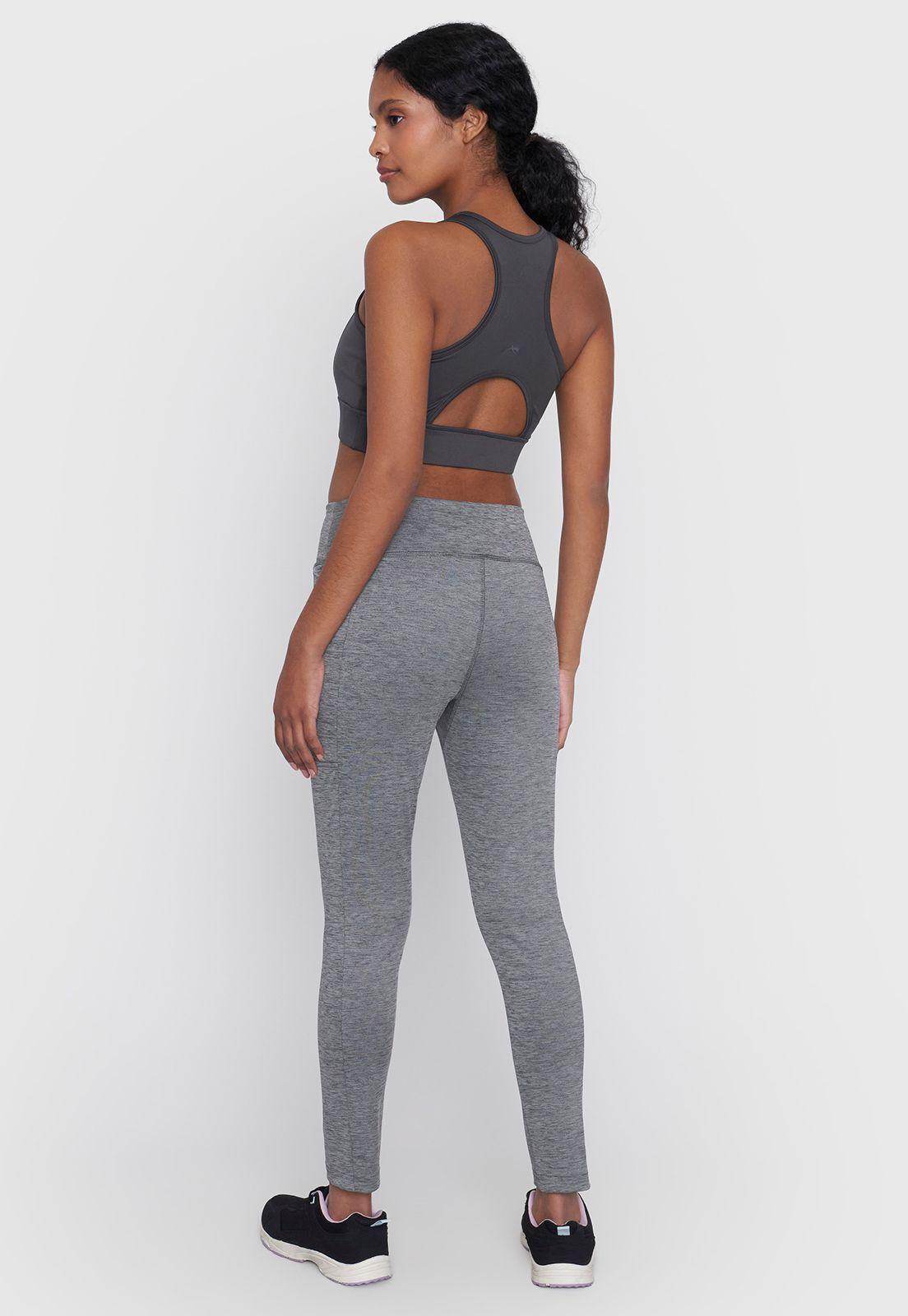 Calza Mujer Deportiva Fullprint Gris Melange Corona-2