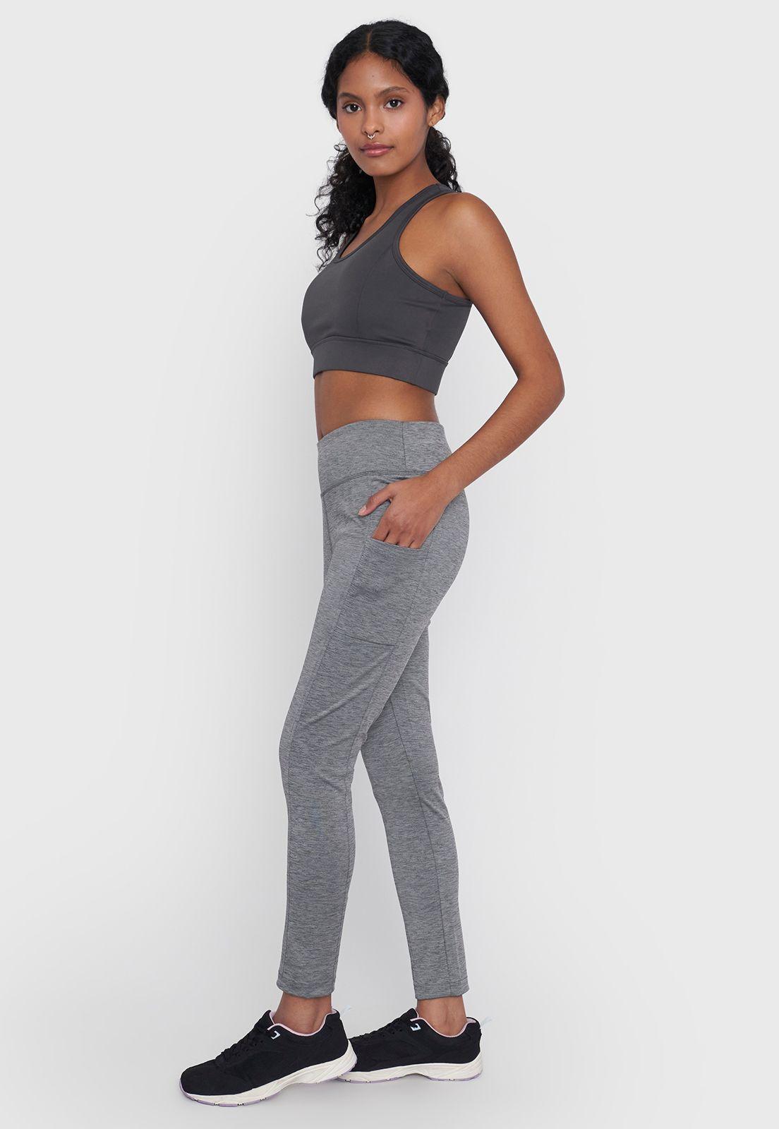 Calza Mujer Deportiva Fullprint Gris Melange Corona-3