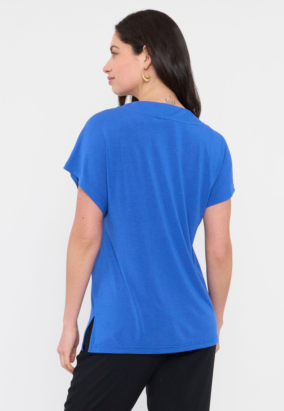 Polera Mujer Escote Azul Corona-1