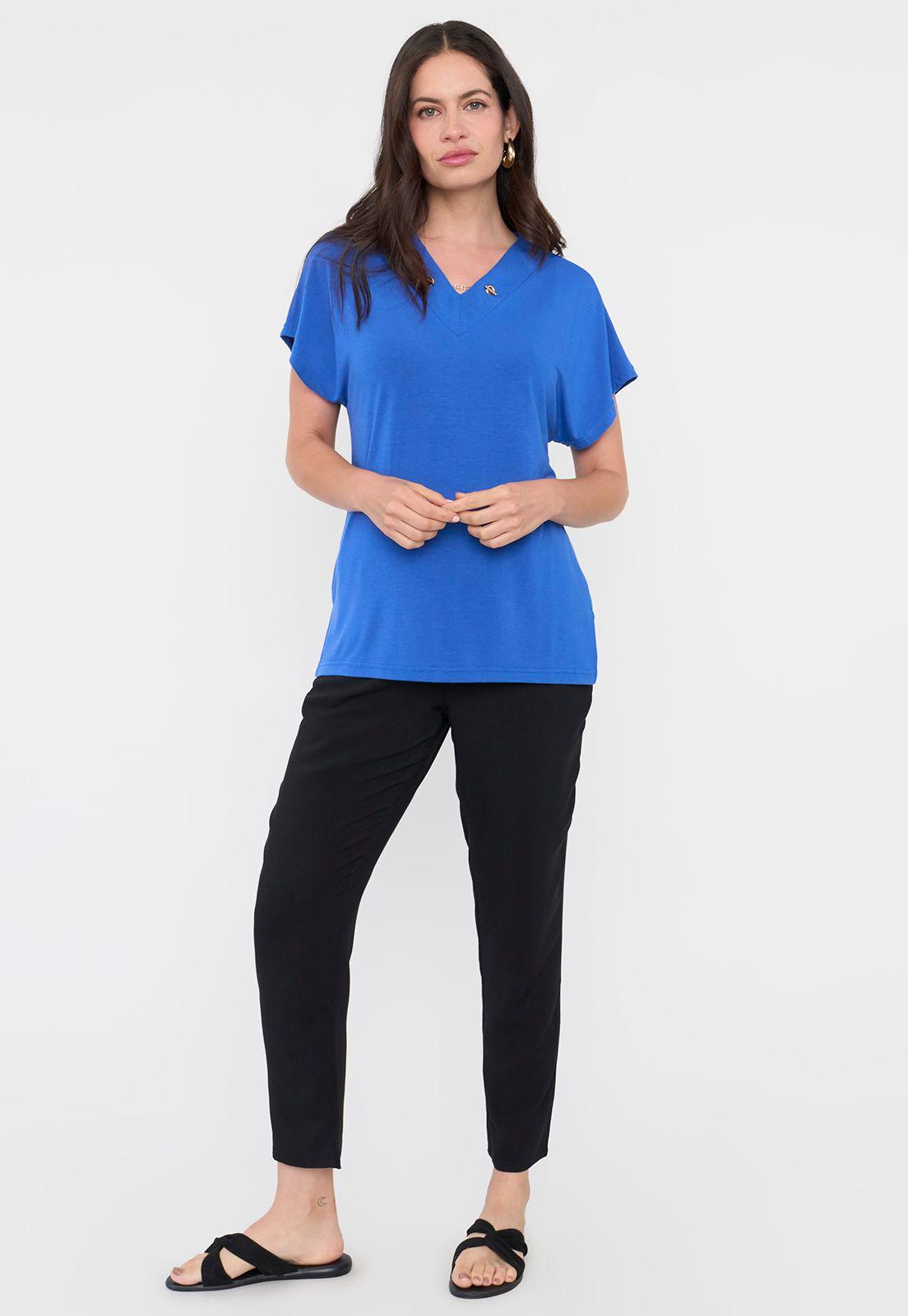 Polera Mujer Escote Azul Corona-3