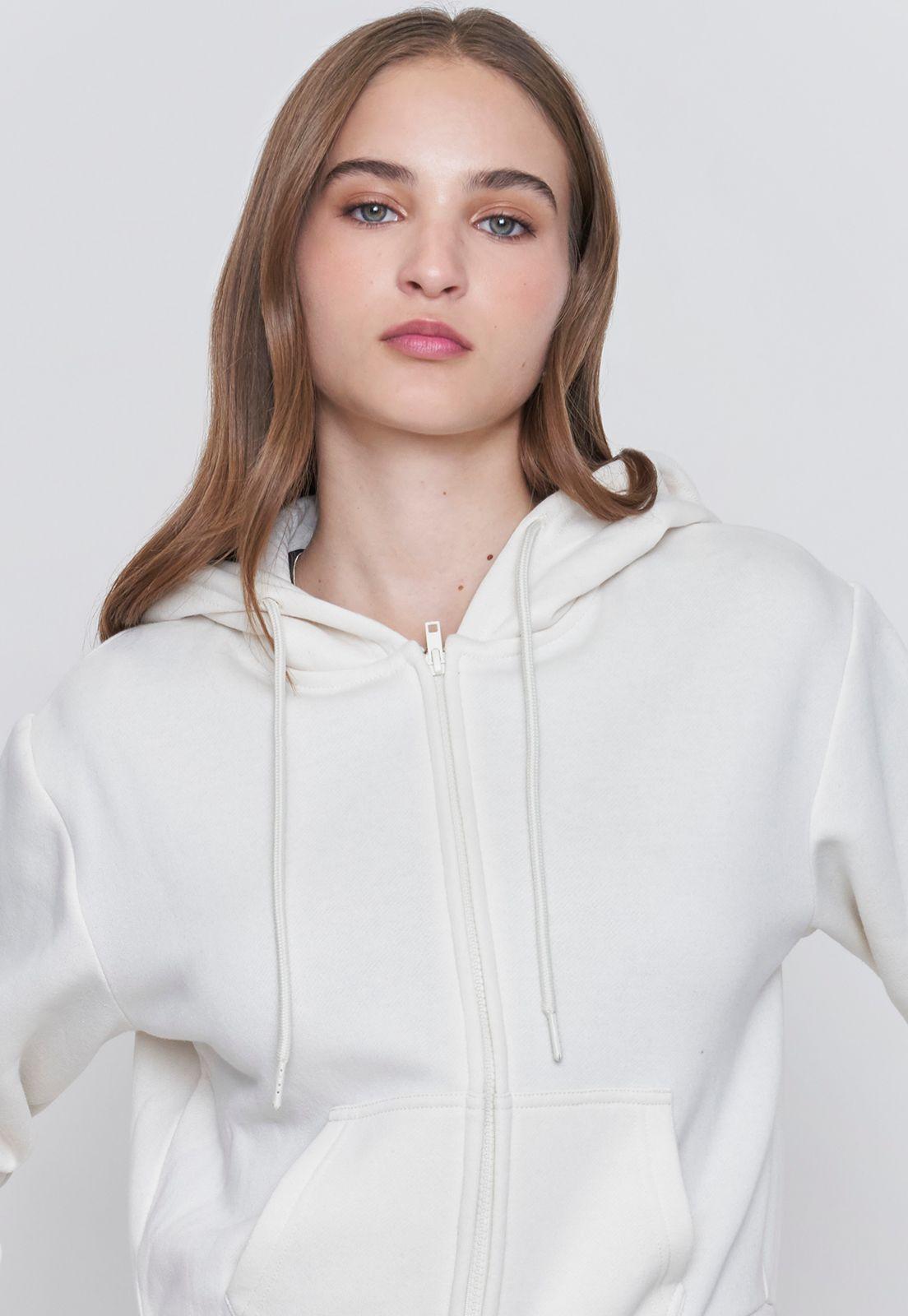 Polerón Mujer Crop Full Zipper Arena Corona-2