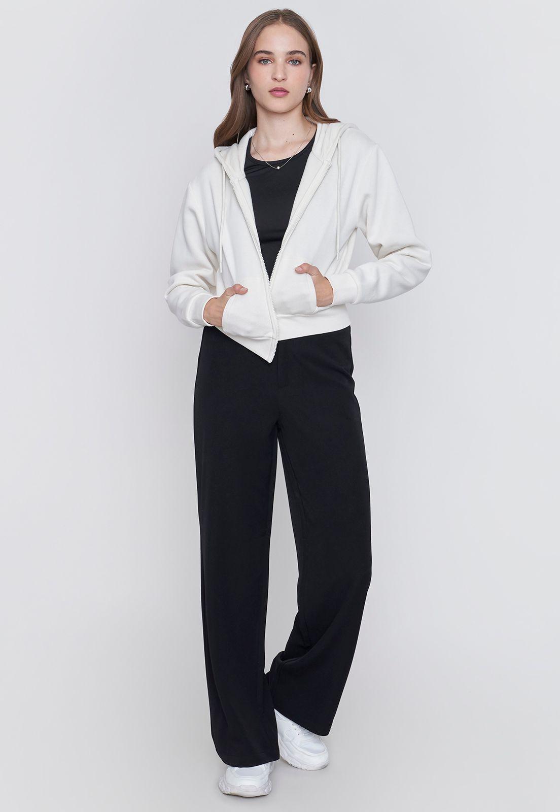 Polerón Mujer Crop Full Zipper Arena Corona-3