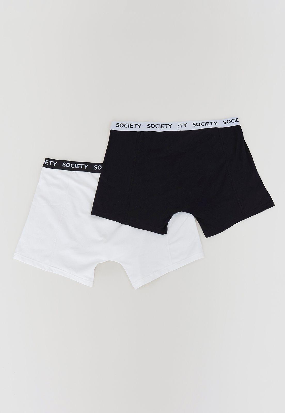 Bóxer Hombre Bipack Mix Negro/Blanco Liso Corona-1