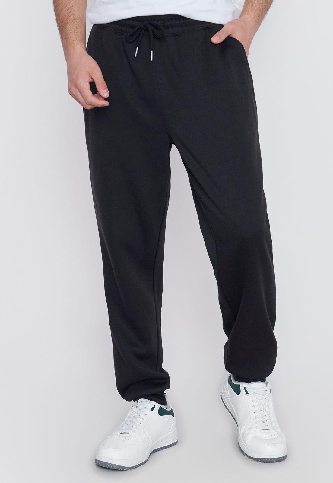 Buzo Hombre Negro Jogger Corona-1