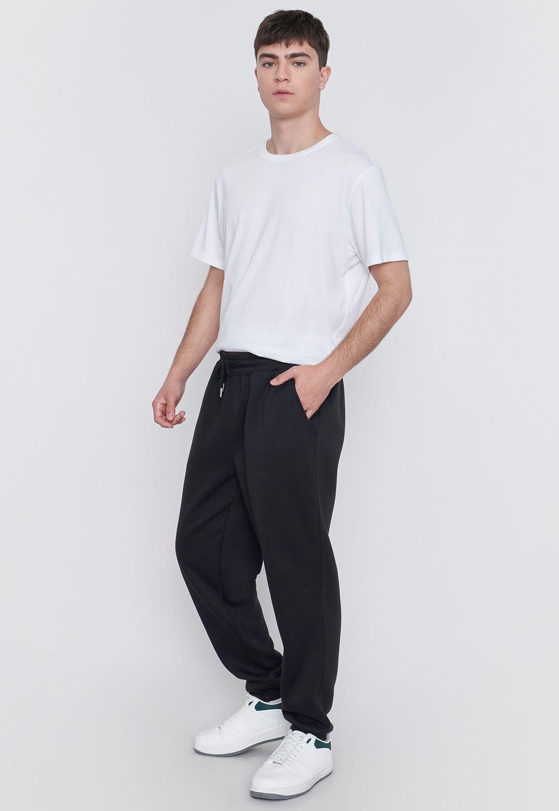 Buzo Hombre Negro Jogger Corona-3