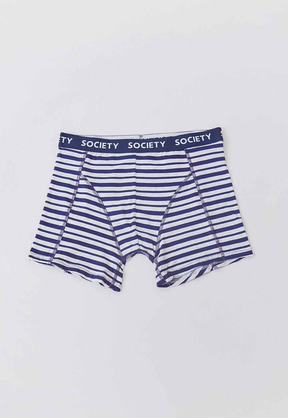 Bóxer Hombre Bipack Gris Líneas Corona-3