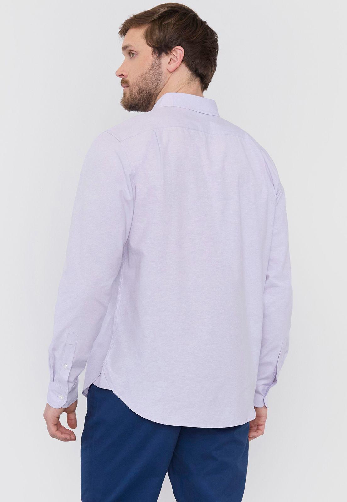 Camisa Hombre Lila Oxford Corona-1