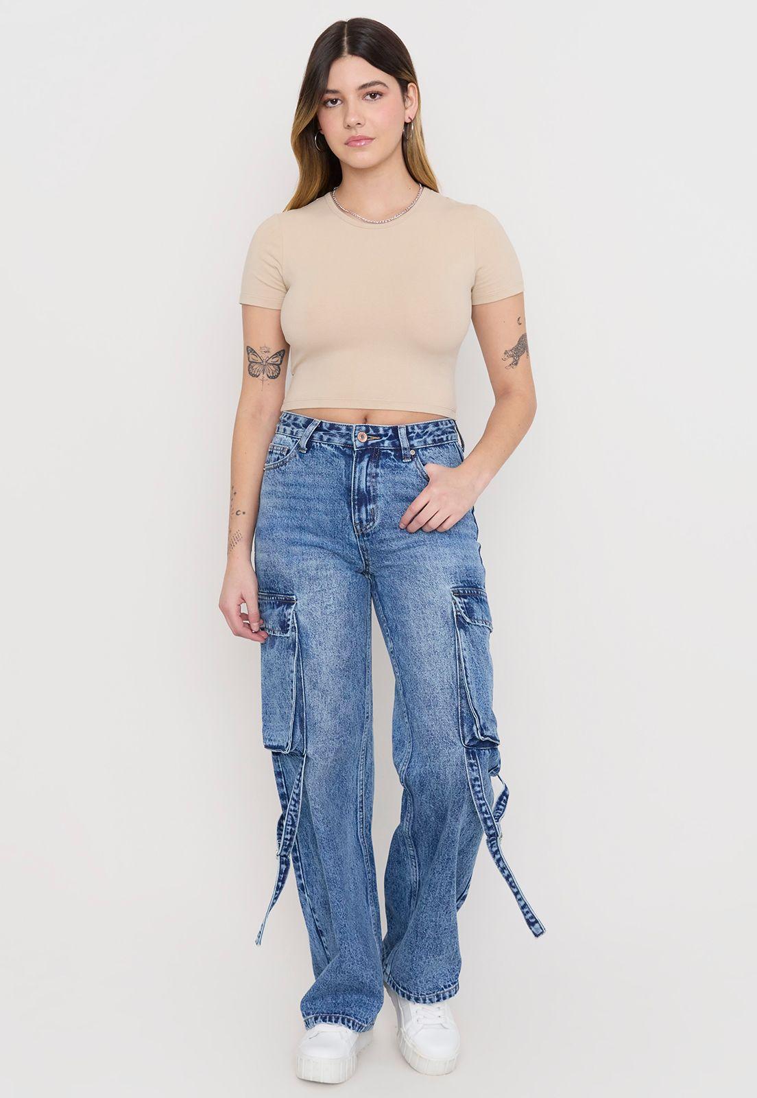 Polera Mujer Crop Cotton Spx Beige Corona-3