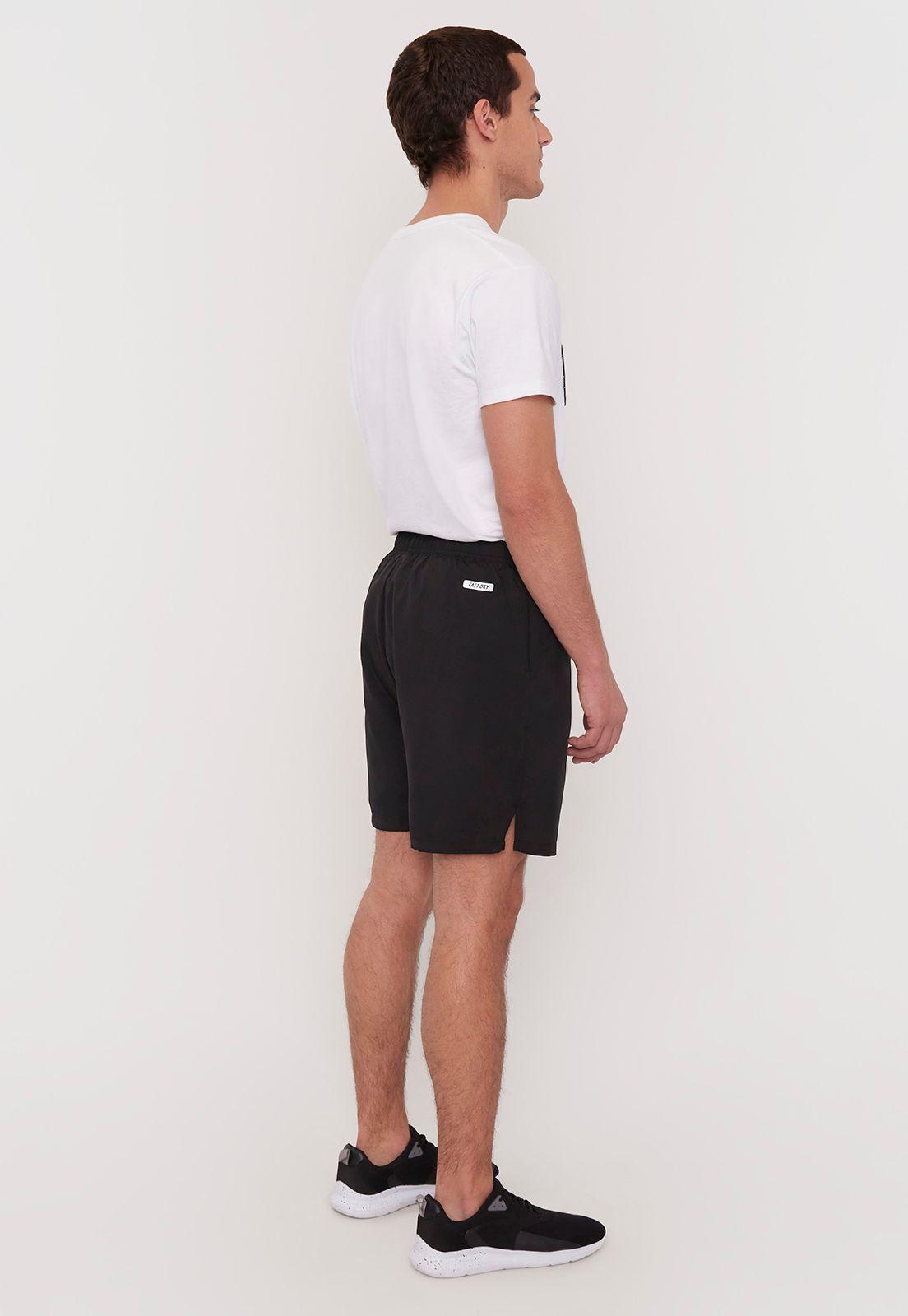 Short Hombre Deportivo Liso Negro Corona-2