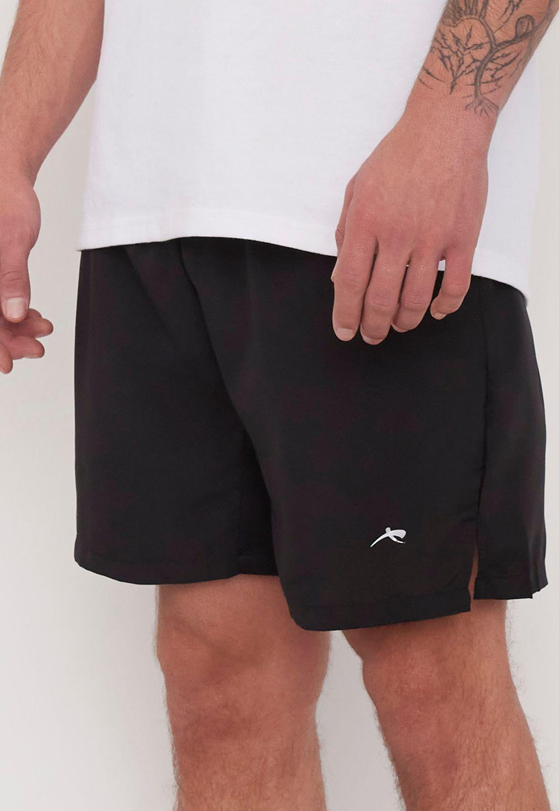 Short Hombre Deportivo Liso Negro Corona-3