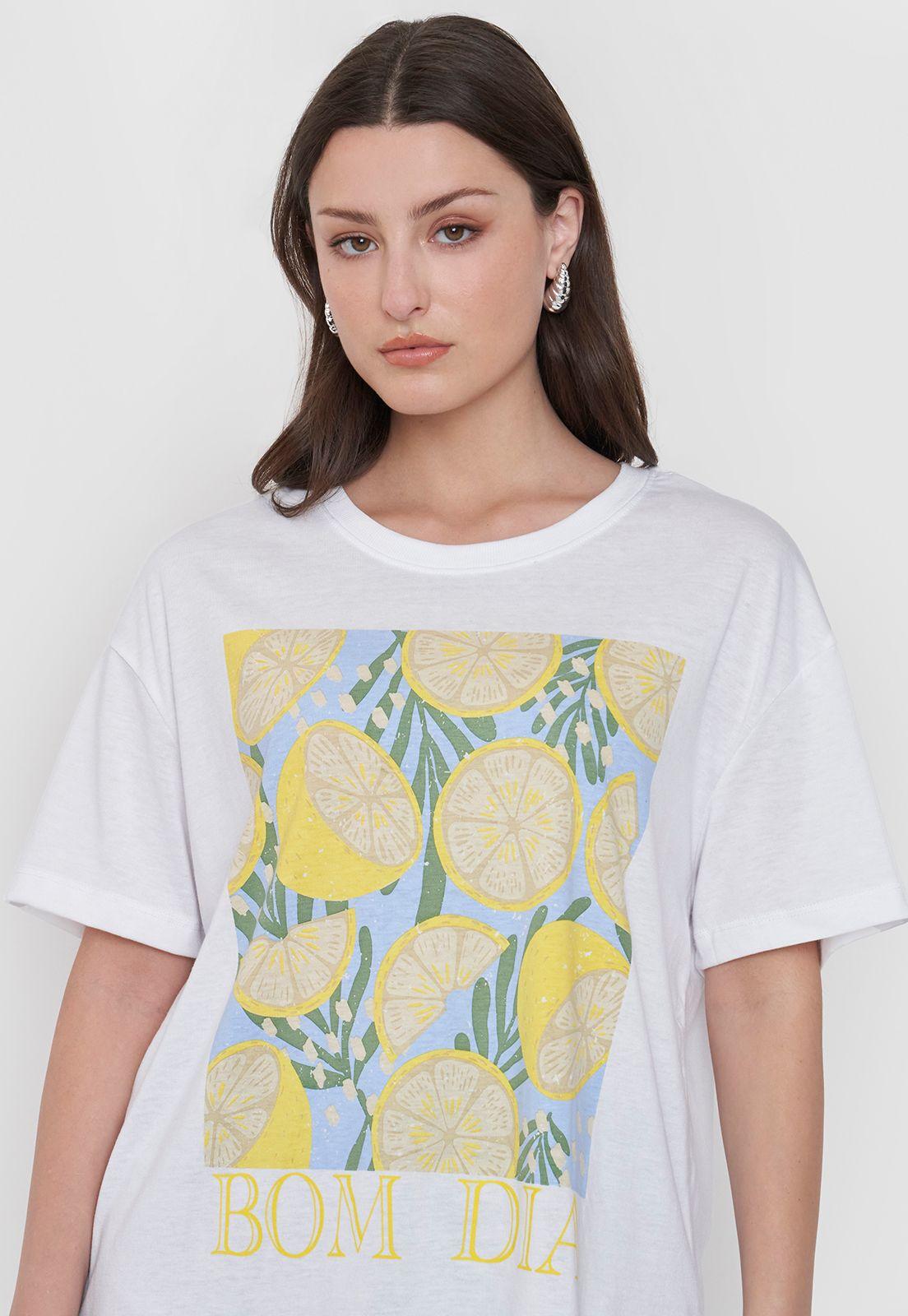 Polera Mujer Estampada Blanco/Rojo Corona-2