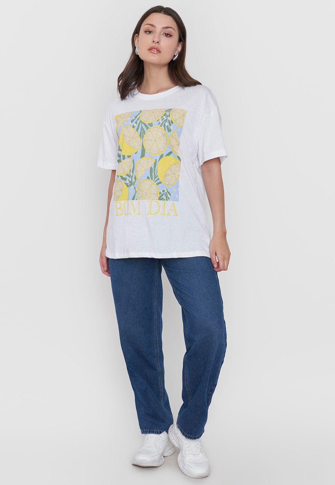Polera Mujer Estampada Blanco/Rojo Corona-3