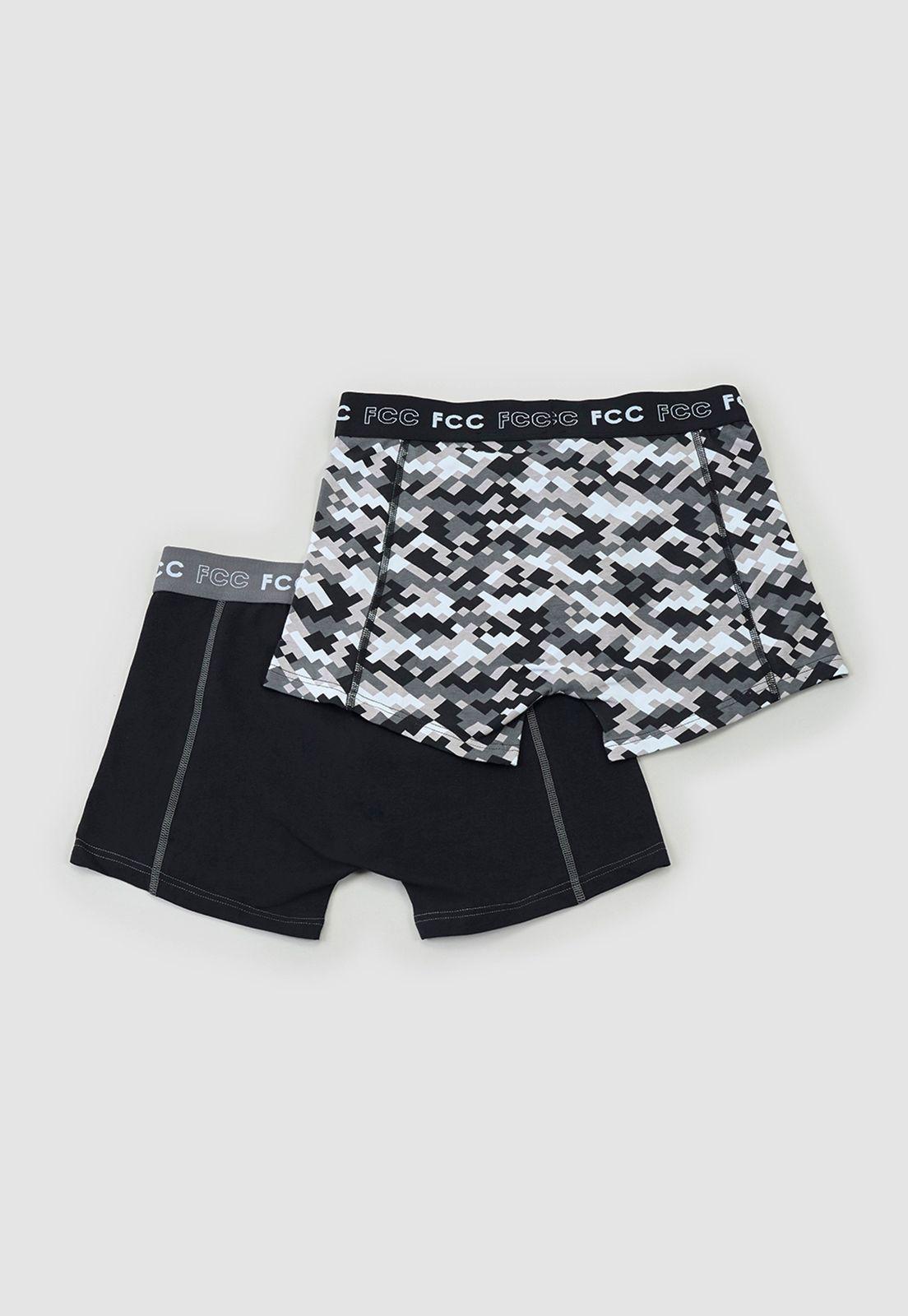 Boxer Hombre Caja Regalable Negro Corona-2