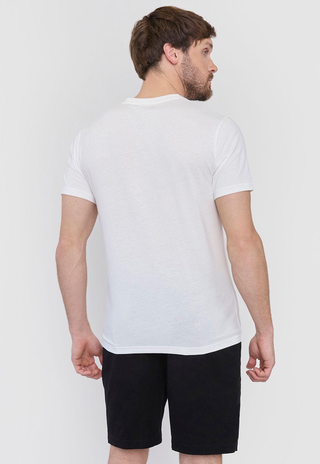 Polera Hombre Lisa Blanco V-Neck Corona-1