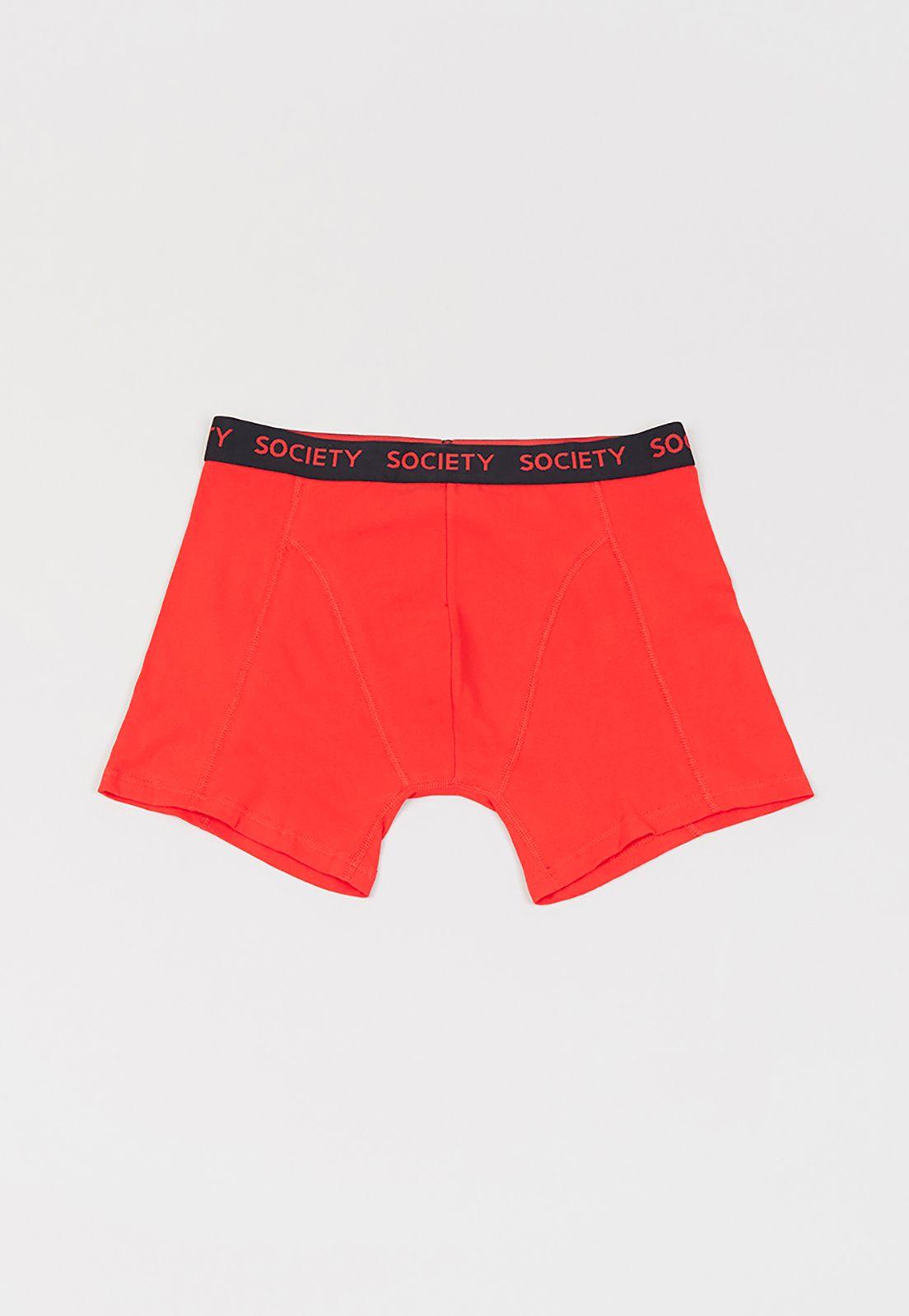Bóxer Hombre Bipack Líneas Mix Rojo Corona-2