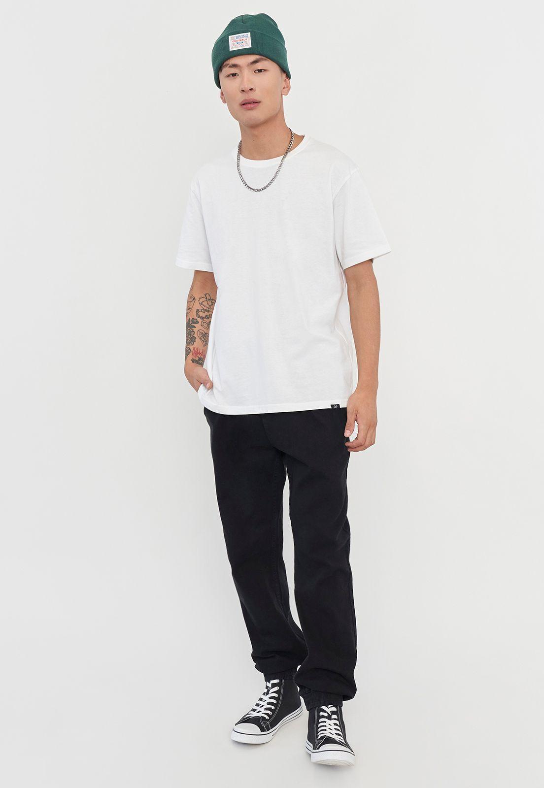 Pantalón Hombre Jogger Fit Twill Negro Liso Corona-0