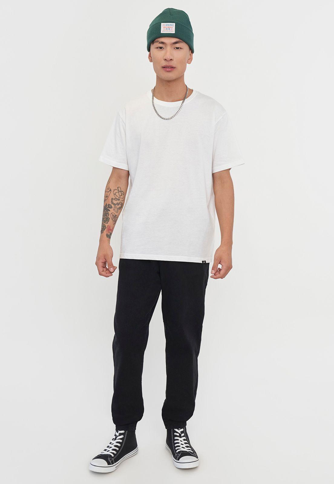 Pantalón Hombre Jogger Fit Twill Negro Liso Corona-3