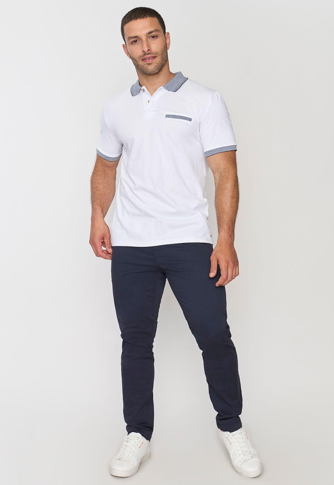 Polera Hombre Preppy Blanco Corona-3