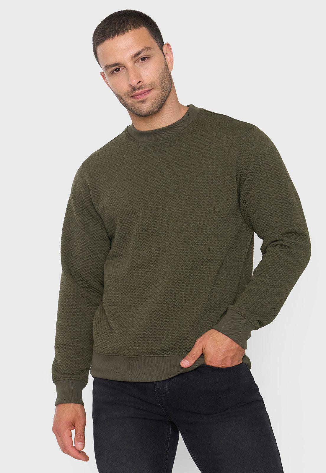 Polerón Hombre Quilted Musgo Corona-0
