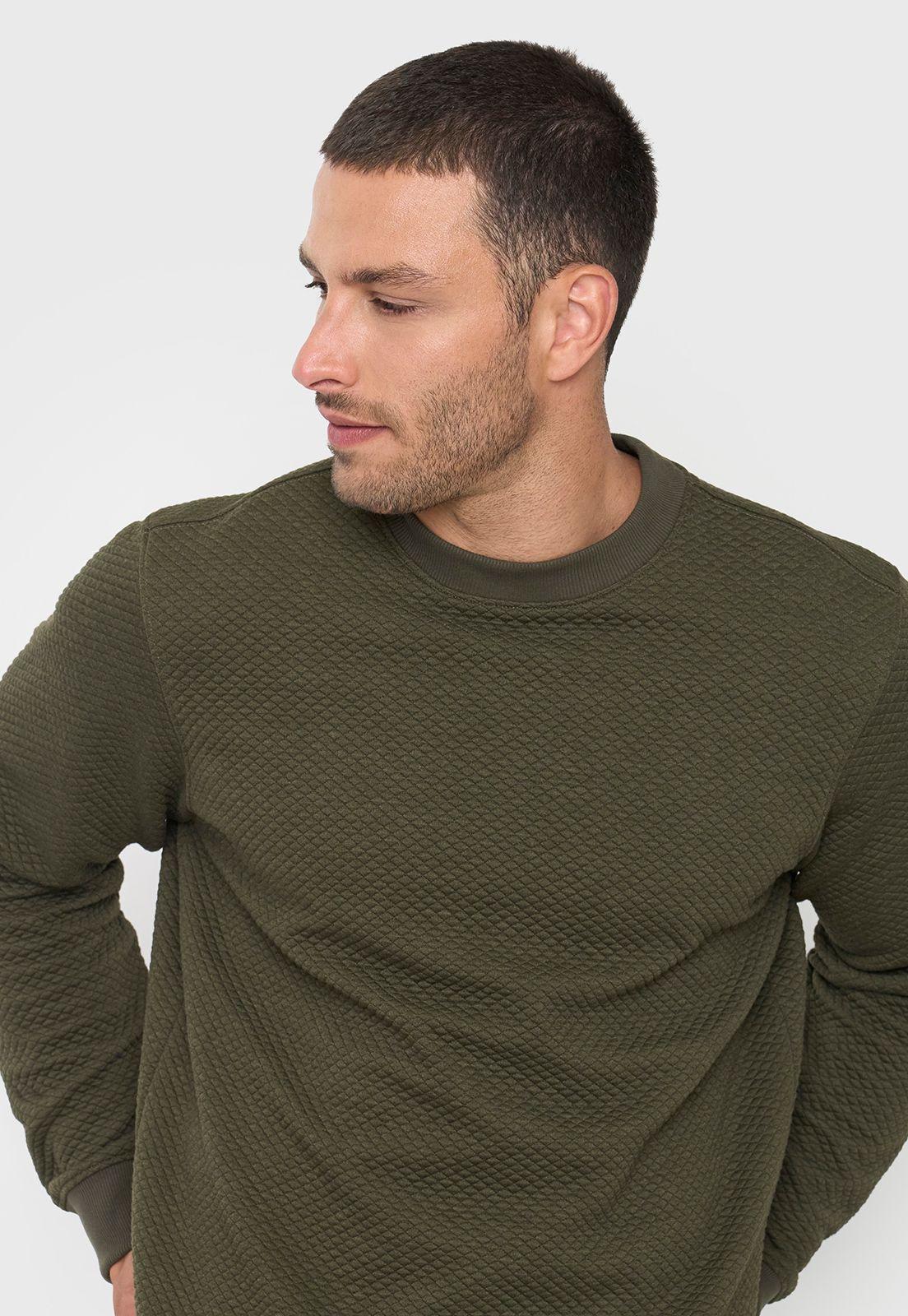 Polerón Hombre Quilted Musgo Corona-2
