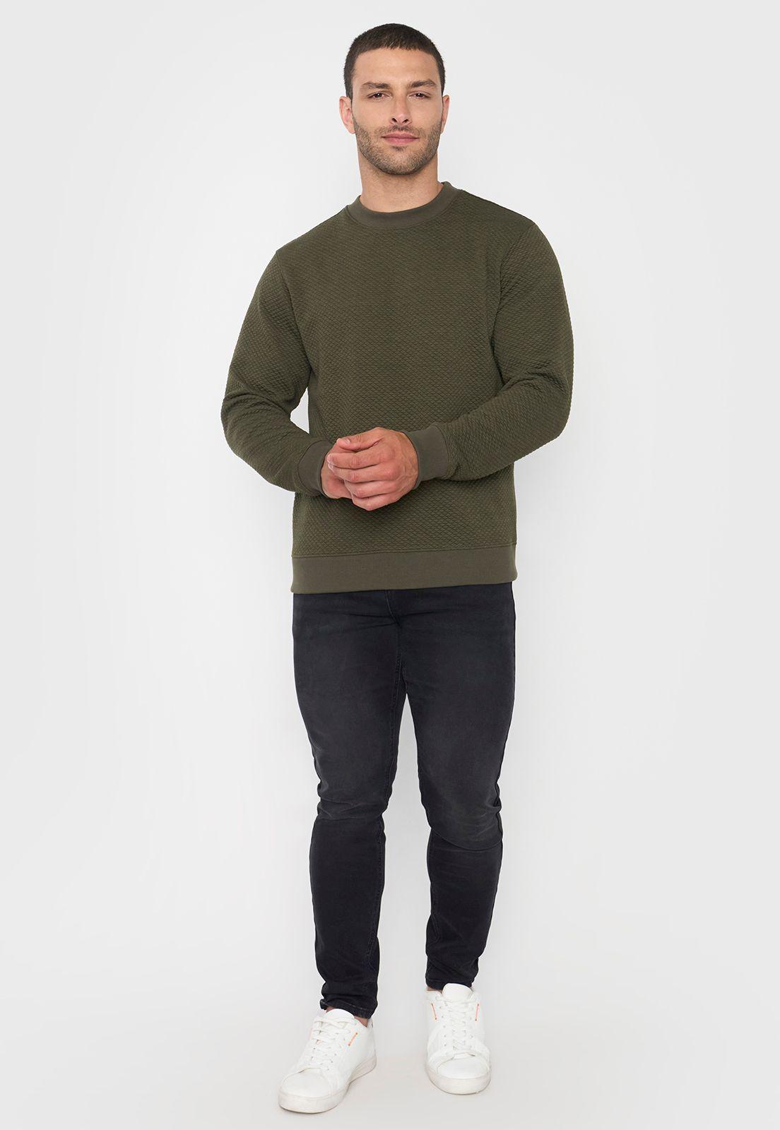 Polerón Hombre Quilted Musgo Corona-3