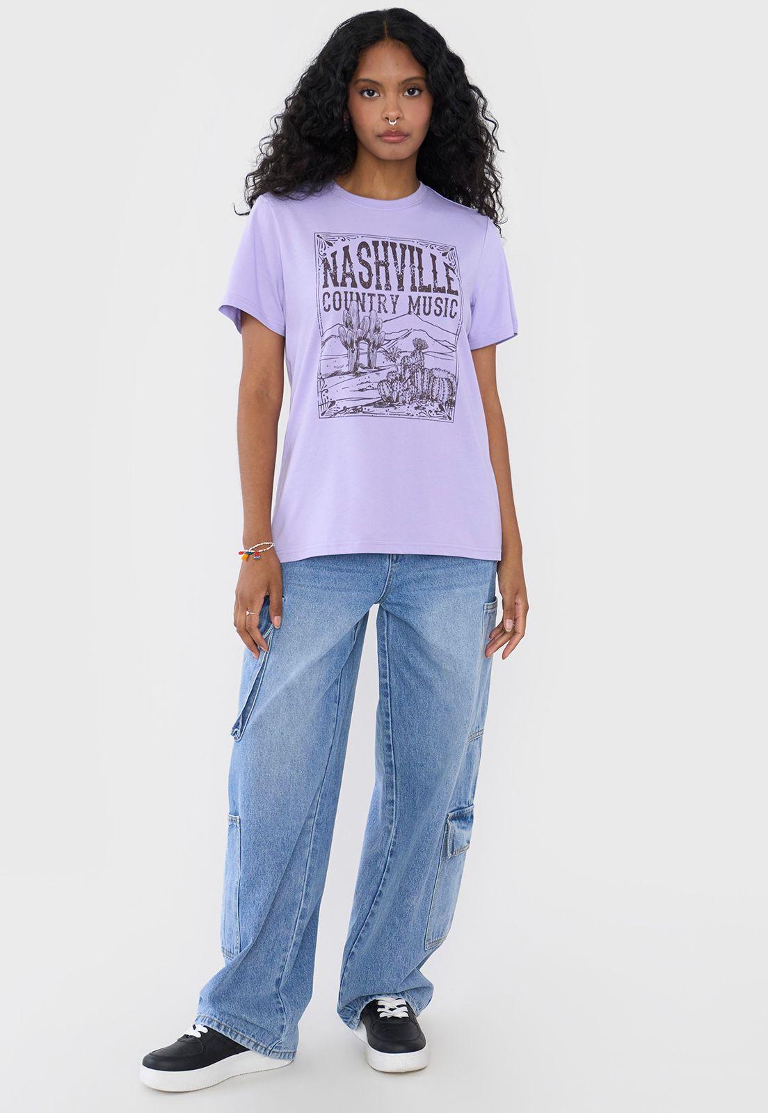 Polera Mujer Fun Regular Western Lila Corona-3