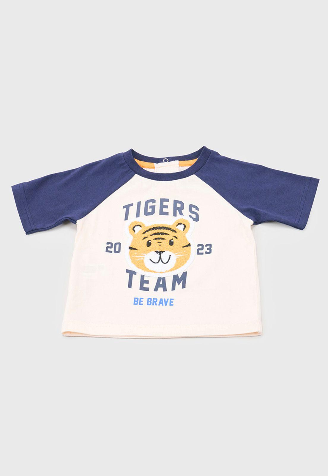 Polera Bebe Niño M/C Interactiva Ecru Corona-0