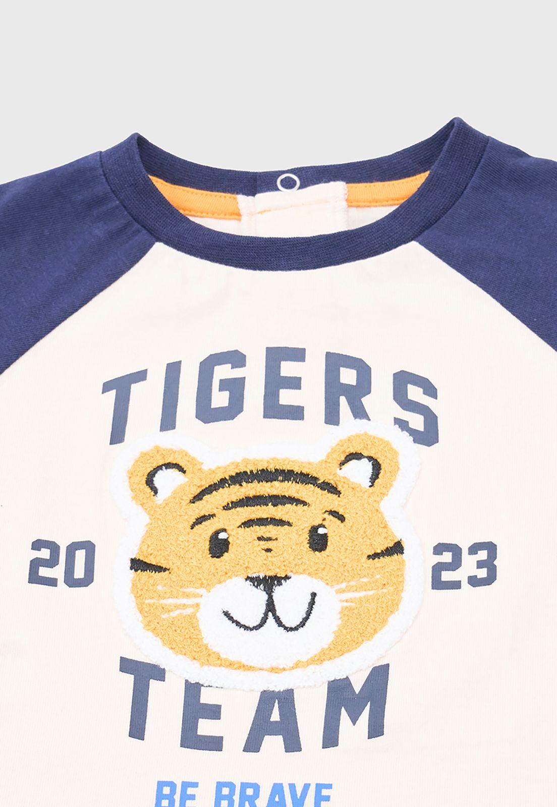 Polera Bebe Niño M/C Interactiva Ecru Corona-2