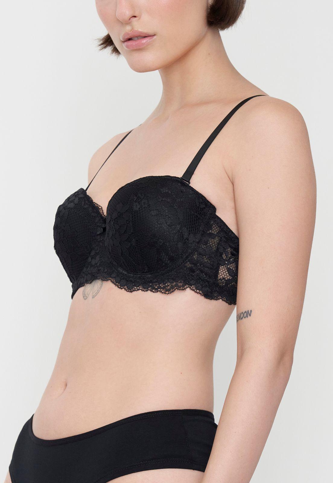 Sostén Mujer Wireless Copa B Negro  Corona-2