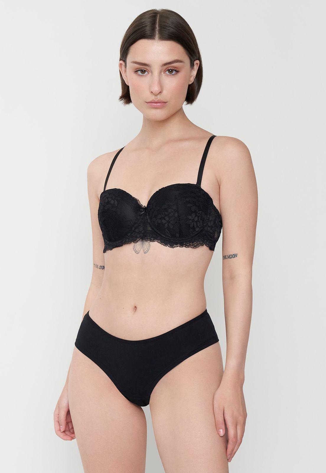 Sostén Mujer Wireless Copa B Negro  Corona-3